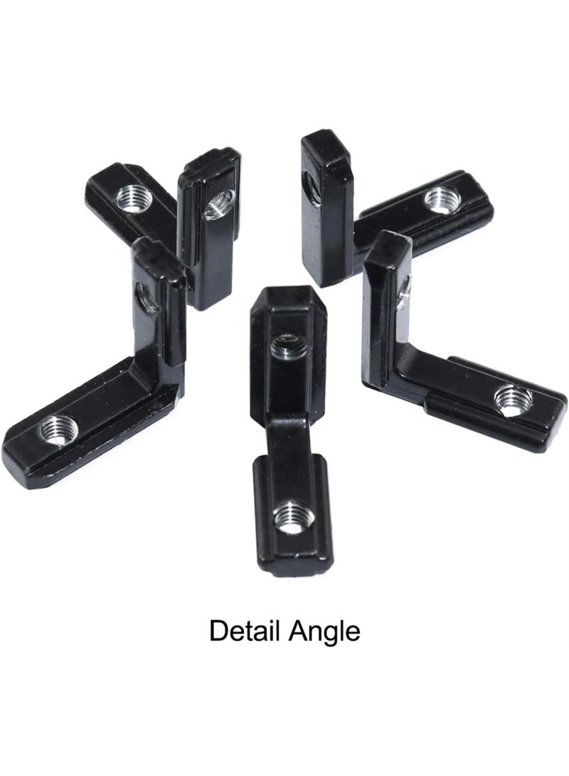 20pcs,2020 Aluminum Extrusion Series L-Shape Interior Inside Corner Connector Joint Bracket with Screws for 20x20 Series Aluminum Extrusion Profile Slot 6mm  - Image 3