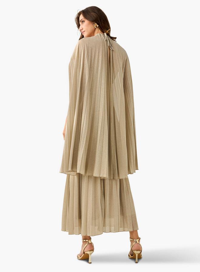 ايكونيك فستان ماكسي أيقوني بتصميم - مع كاب - Image 3