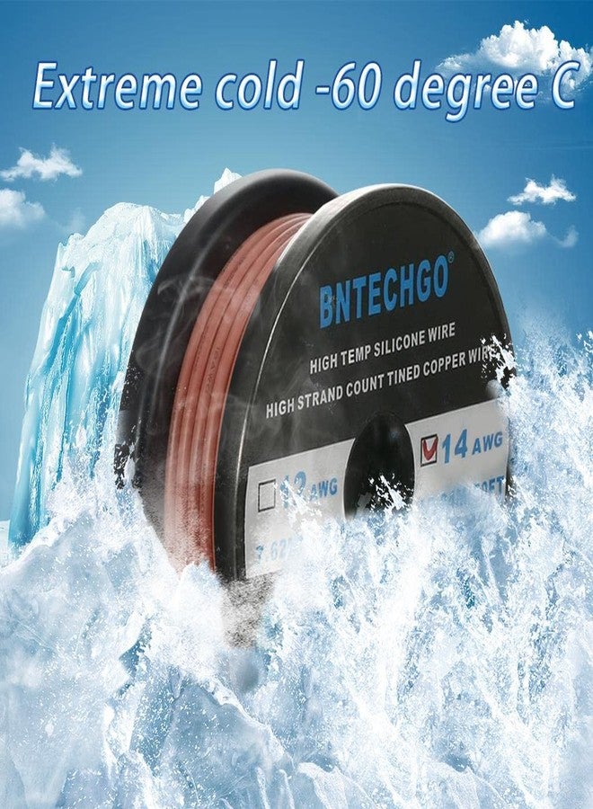 BNTECHGO 14 Gauge Silicone Wire Spool 50 ft Brown Flexible 14 AWG Stranded Tinned Copper Wire - Image 4