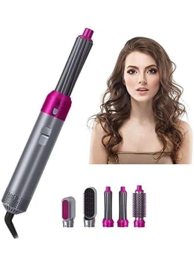 PRO Hair Dryer Brush 5-in-1 Hot Air Styler - Versatile Curling, Straightening, and Drying Brush with Interchangeable Attachments  - Image 2