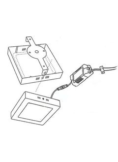 CATA 30 Watt Panel LED Luminaire Surface Mounted Square CT 5274 White Light 6400K Aluminum Case  - Image 5