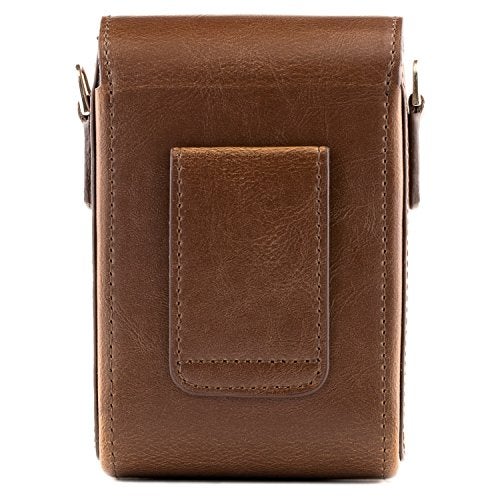 MegaGear Canon PowerShot SX740 HS, SX730 HS Leather Camera Case with Strap - Dark Brown - Image 2