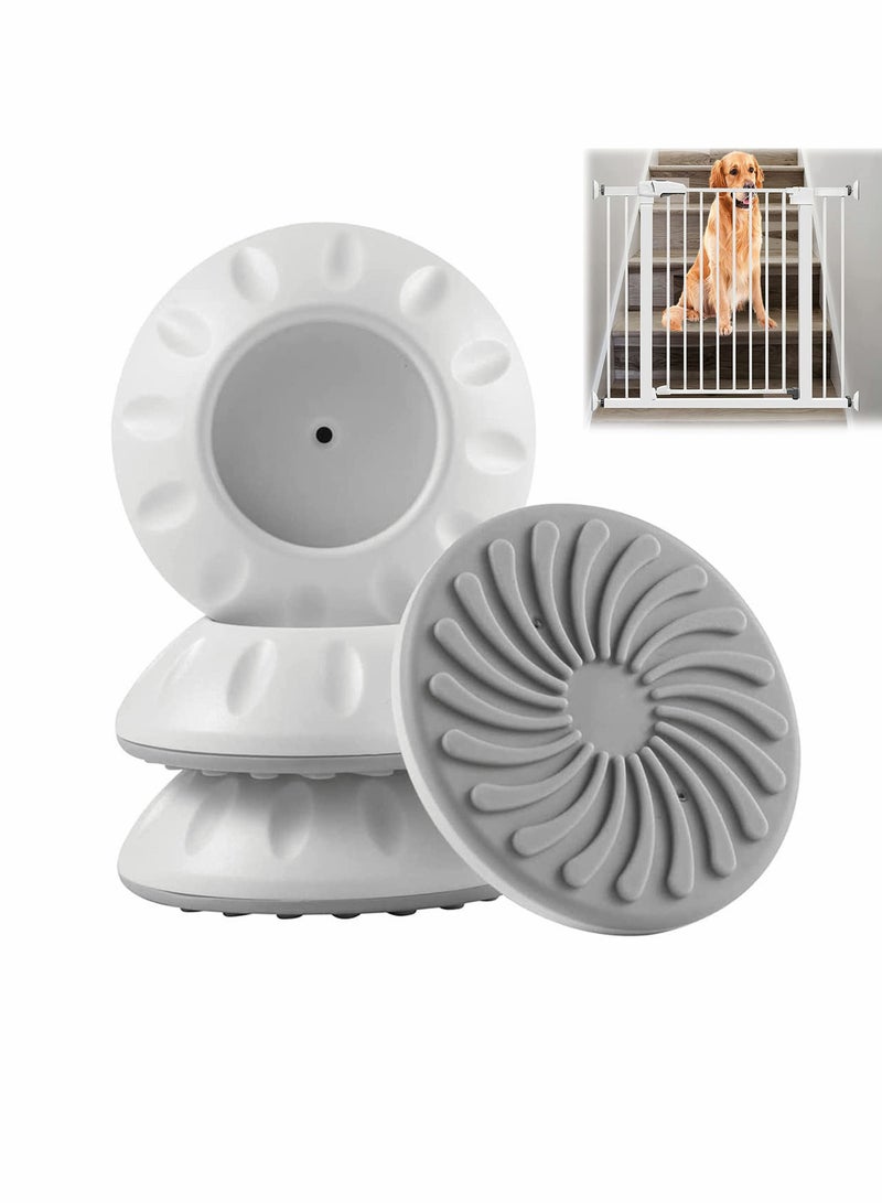 Y&D Baby Gate Wall Protector, 4 Pack Guard Cup Pads to Protect Child Stair Safety, Surface, Doorway from Pressure Mounted Babies, Dog & Pets Gates Shower Curtain Rods (White)  - Image 1