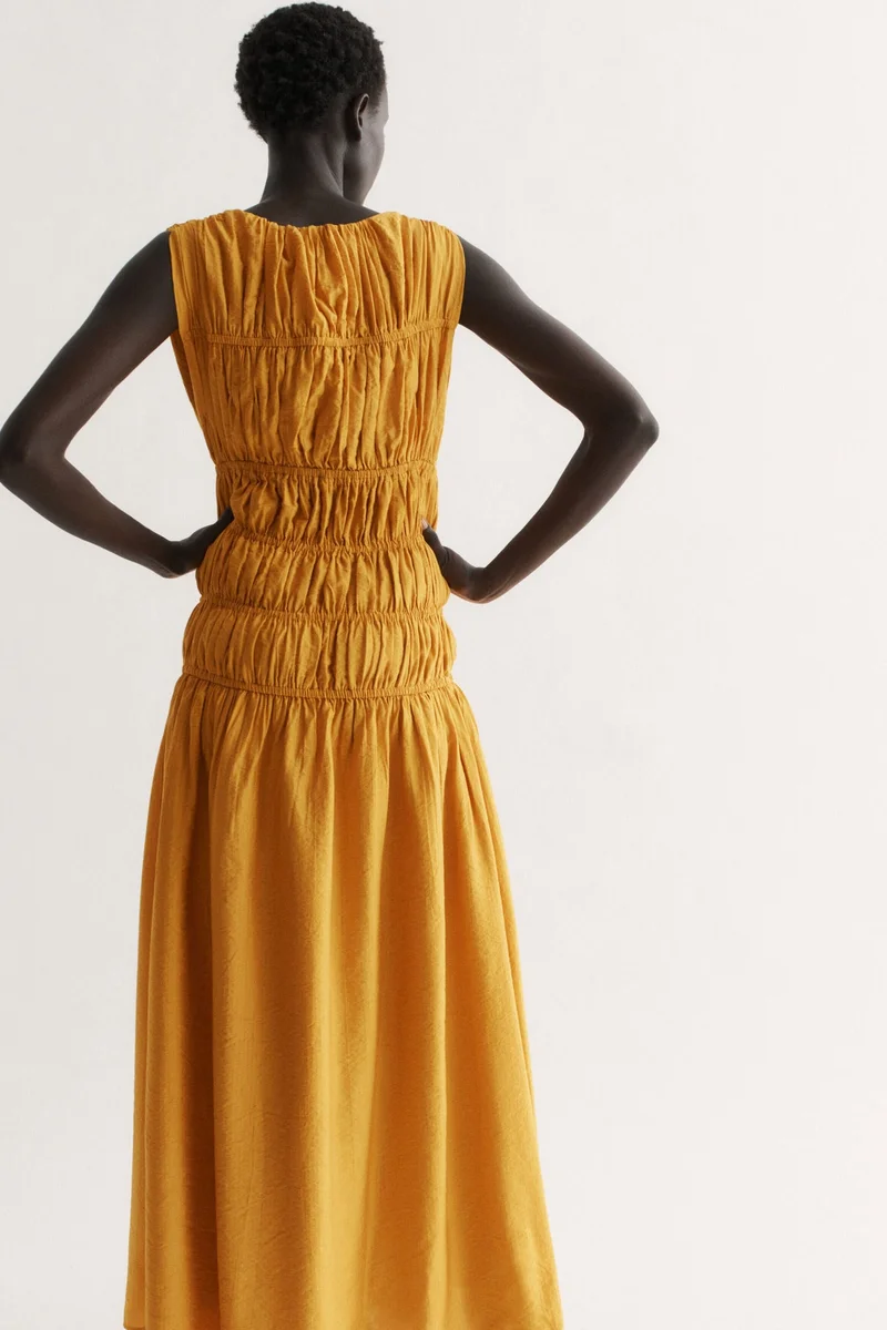 H&M  Smocked viscose-blend dress for Women | Best Price UAE