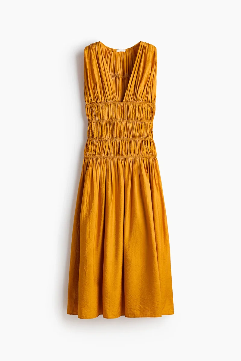 H&M  Smocked viscose-blend dress for Women | Best Price UAE