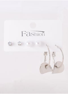 Earring set of 3 pairs in different styles (round and white) - pzsku/Z083A366BFEF05AE694A8Z/45/_/1729438405/b771fcb4-2acf-4dda-a474-0279c4559923