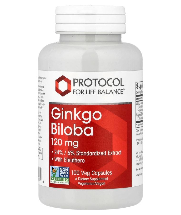Protocol For Life Balance Ginkgo Biloba 120 mg  100 Veg Capsules