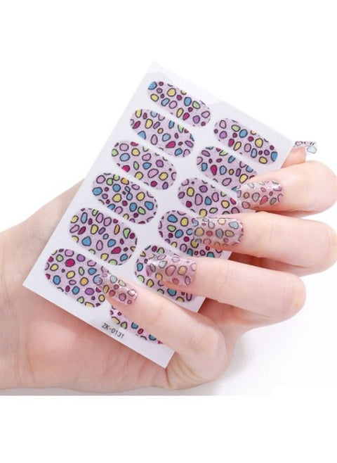 12 Self-adhesive nail stickers with distinctive and unique design to decorate nails and give them wonderful look