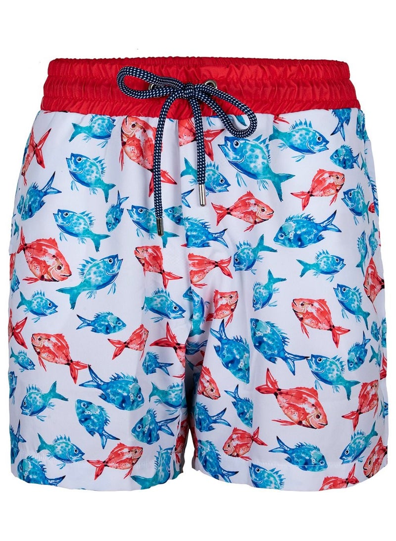 Anemoss Aquarium Men Swim Shorts with Elastic Drawstring Waistband Medium - Image 1