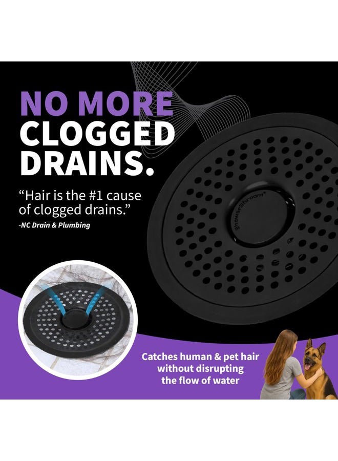 Shower Shroom Ultra Matte Black Hair Catcher, Stainless Steel Drain Protector, Fits All Shower Drains - Image 4