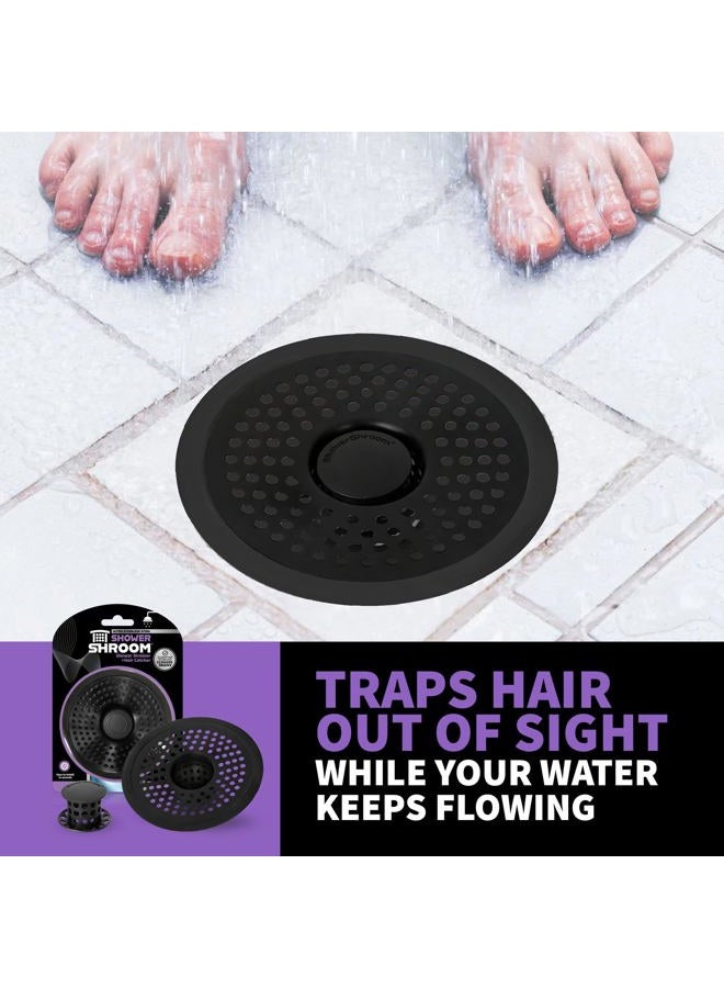 Shower Shroom Ultra Matte Black Hair Catcher, Stainless Steel Drain Protector, Fits All Shower Drains - Image 3