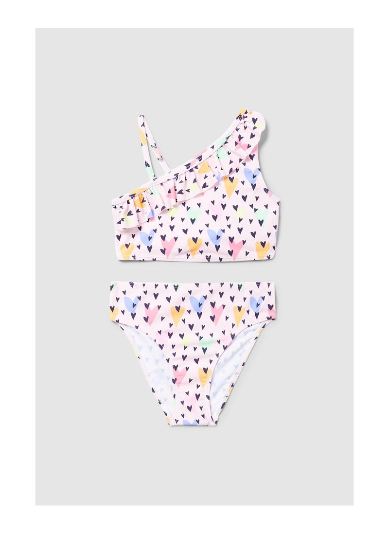 Blue zoo - Younger Girl Heart Print Bikini - Image 1