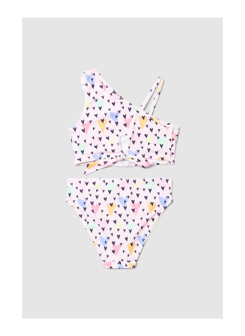 Blue zoo - Younger Girl Heart Print Bikini - Image 1
