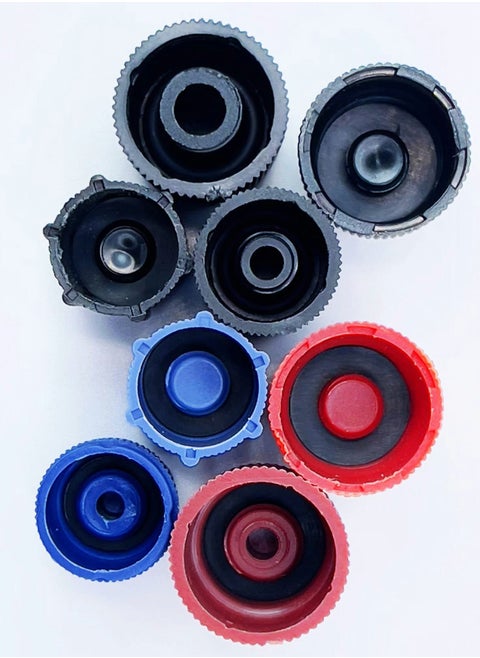 Air Conditioning Valve Core Kit, Car and Home AC R12 R134a Teflon Seal Refrigeration Schrader Valve Core with Valve Stem Core Tool Air Conditioning AC System Charging Port Seal Caps Kit