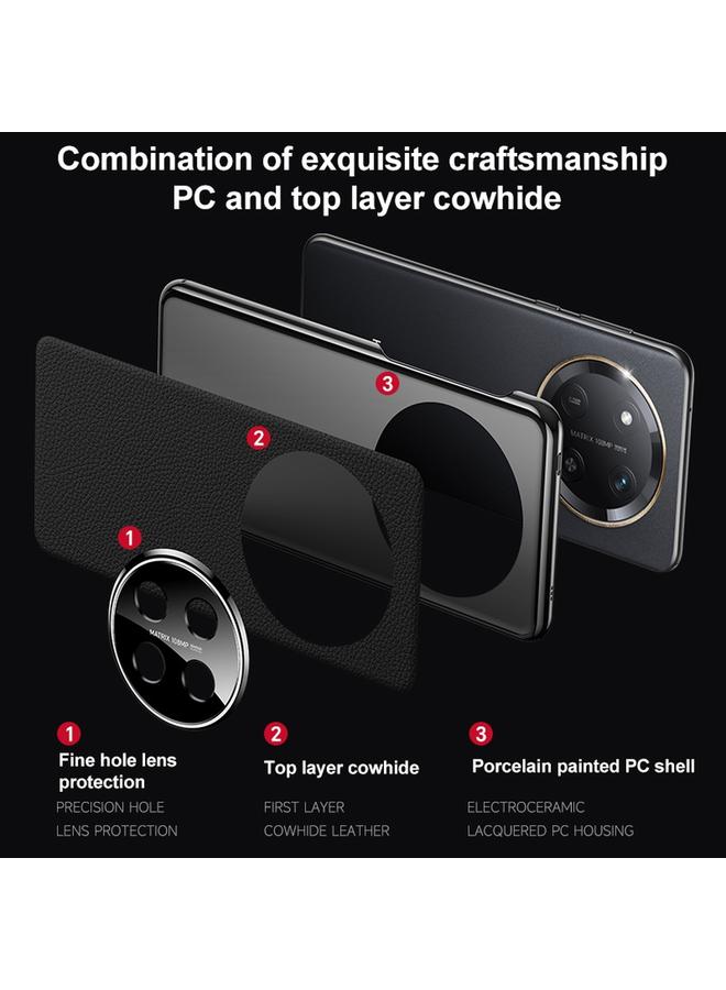 S-TOP Case For Honor Magic7 Pro Genuine Leather PC Phone Case - Image 3