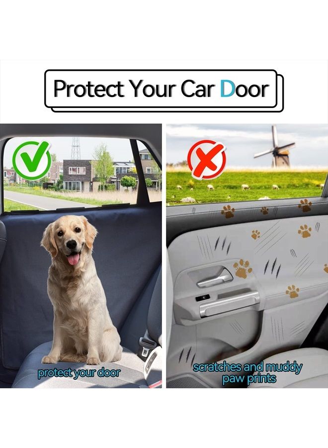 Durapower Dog Car Door Protector丨2 Pack Extra Big & Thick Anti Pet Scratching Waterproof Vehicle Door Covers Guard Truck Interior Panel Safe SUV Universal 600D Black - Image 2