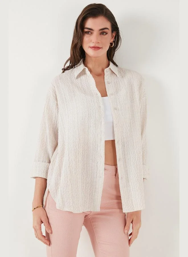 Lela Lela Regular Fit Long Sleeve Textured Shirt Women's SHIRT 6772799