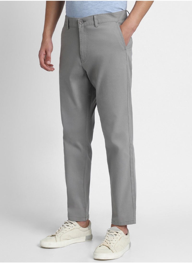 Dennis Lingo Mid Grey Chinos for Men, Straight Fit, Cotton Lycra  - Image 5