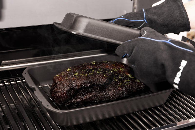 Broil King 60528 Leather Grilling Gloves, Black - Image 2