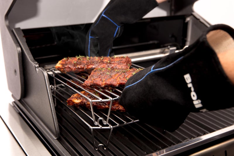 Broil King 60528 Leather Grilling Gloves, Black - Image 3