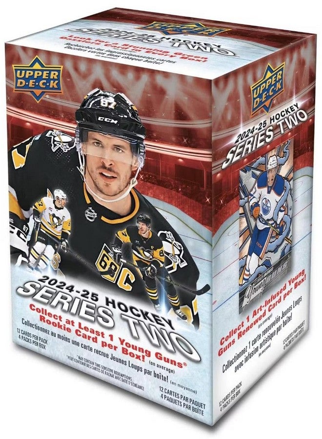 Upper Deck 2024/25 Upper Deck Series 2 Hockey Blaster Box, 4 Packs Per Box, 12 Cards Per Pack