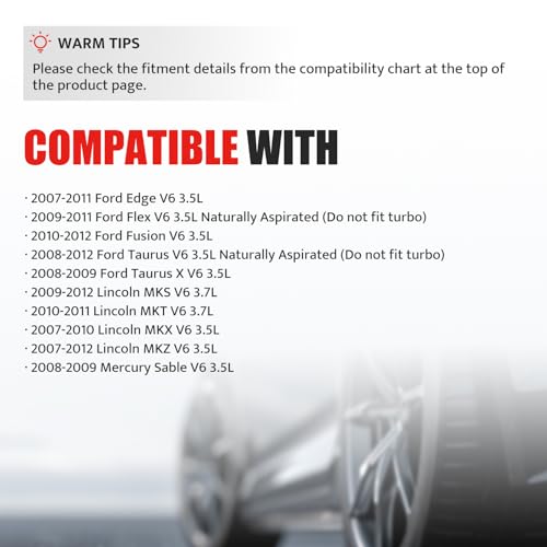 NPAUTO حزمة ملف الإشعال وشمعات الإشعال متوافقة مع 3.5 V6 2007 2008 2009 2010 2011 فورد إيدج فيوجن توريز فليكس، لينكولن MKX MKT MKZ، ميركوري سابل، UF553، مجموعة من 6 - Image 3