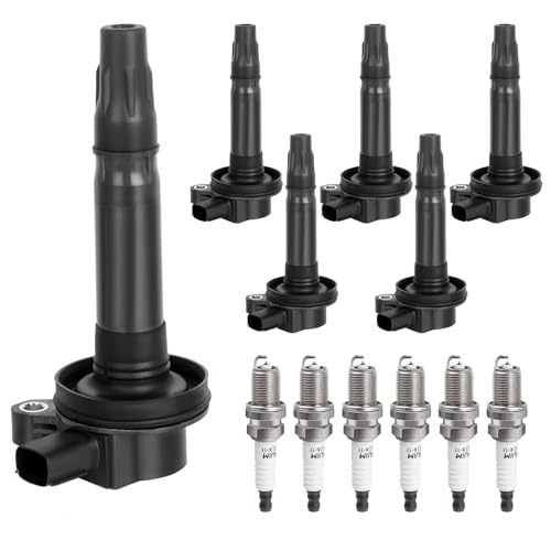 NPAUTO حزمة ملف الإشعال وشمعات الإشعال متوافقة مع 3.5 V6 2007 2008 2009 2010 2011 فورد إيدج فيوجن توريز فليكس، لينكولن MKX MKT MKZ، ميركوري سابل، UF553، مجموعة من 6 - Image 1