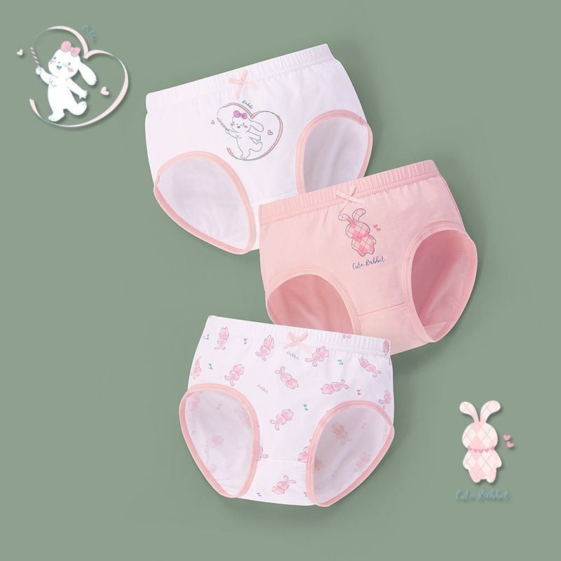 Summer thin childrens briefs cotton antibacterial little girl shorts big childrens baby girls underwear wholesale Doll Rabbit SJ552 