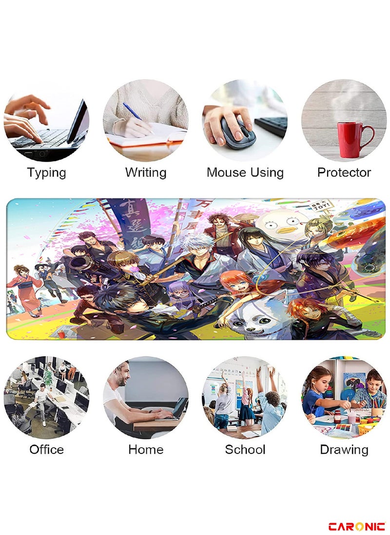 CARONIC - Large Gaming Mouse Pad with Superior Micro Weave Cloth Extended Desk Mousepad with Stitched Edges Non-Slip Base Water Resist Keyboard Pad For Gamer And Office Home Carl M1505 - Image 1