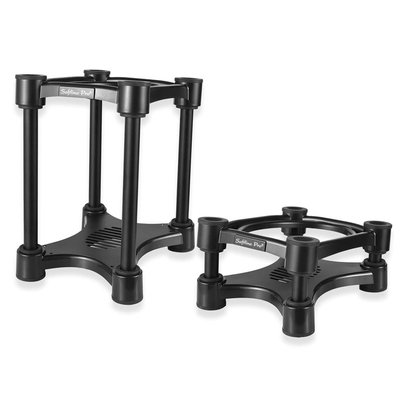 Softline Pro SP-ISO108 Isolation Studio Monitor Stand Height & Tilt Adjustable Black - Pack of 2 Pcs - Image 1