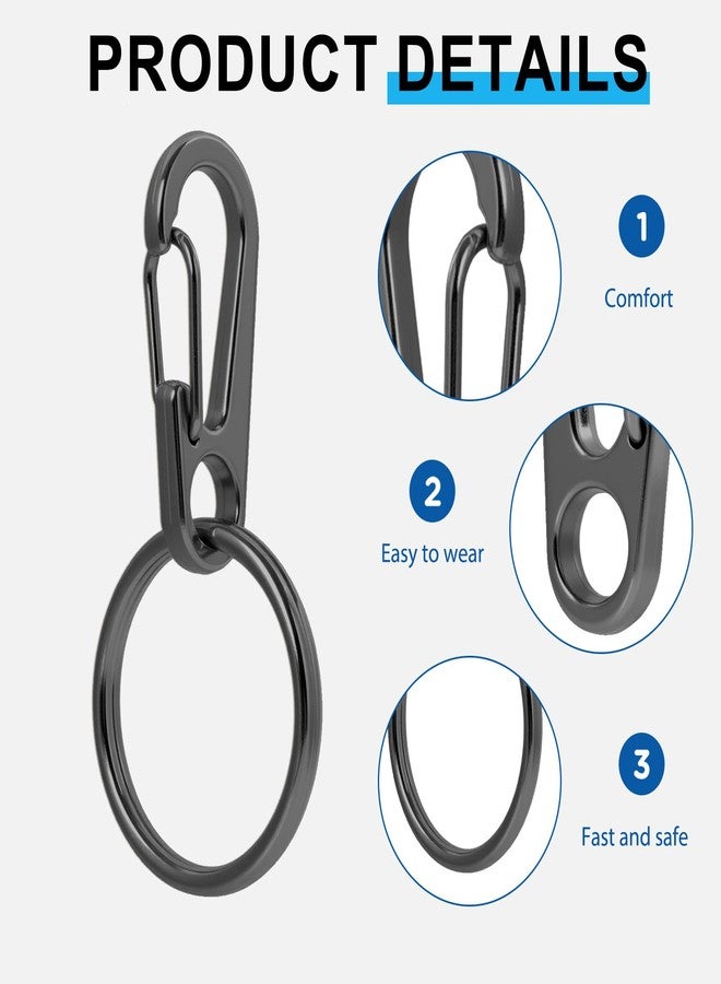 KAKUPPA Dog Tag Clips, Stainless Steel Heavy Duty Quick Clips for Dog Collars, Pet ID Tag Holder for Dogs Cats and Small Pets, Rust Proof Pet Tag Rings and Clips for Outdoor Activities (Gray 8pcs) - Image 2