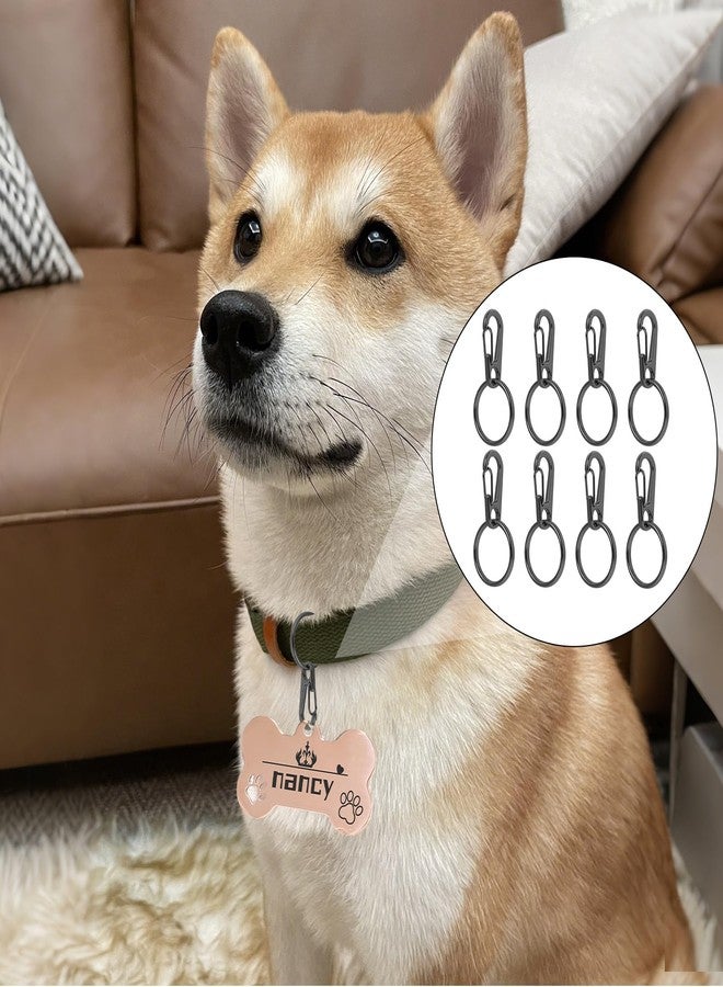 KAKUPPA Dog Tag Clips, Stainless Steel Heavy Duty Quick Clips for Dog Collars, Pet ID Tag Holder for Dogs Cats and Small Pets, Rust Proof Pet Tag Rings and Clips for Outdoor Activities (Gray 8pcs) - Image 4