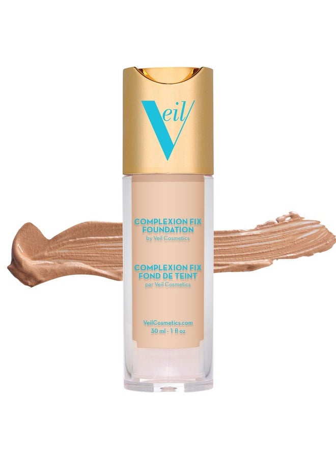 Veil Cosmetics Veil Cosmetics Complexion Fix Liquid Foundation - Buildable Coverage - Water-Resistant, Hypoallergenic, Oil-Free, Cruelty-Free & Vegan - Lightweight & Brightening - Long Lasting (2N Light Neutral)  - Image 1