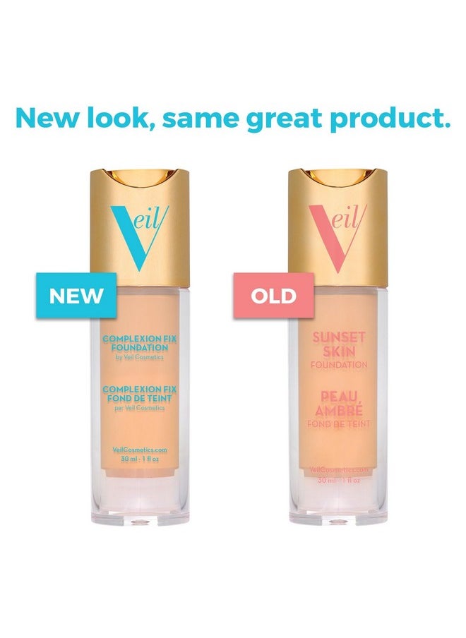 Veil Cosmetics Veil Cosmetics Complexion Fix Liquid Foundation - Buildable Coverage - Water-Resistant, Hypoallergenic, Oil-Free, Cruelty-Free & Vegan - Lightweight & Brightening - Long Lasting (2N Light Neutral)  - Image 2