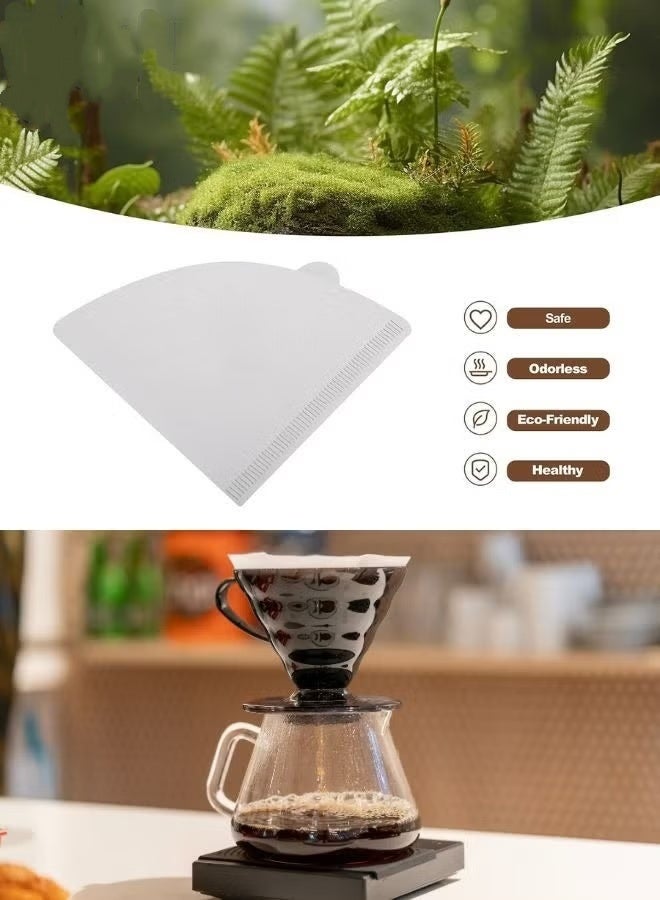 HOMESTAR 100 Piece Coffee Paper Filter V60 Size 02 White - Image 2