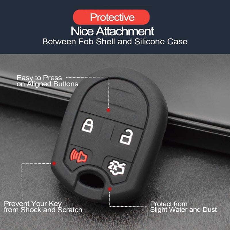 INFIPAR Key Fob Cover Case for Ford Vehicles - Image 4