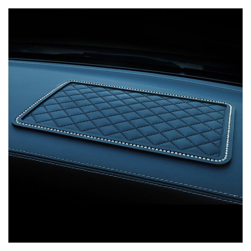 DUSCOKE Bling Car Dashboard AntiSlip Mat Rhinestone Auto Dash Phone Hold Sticky Pad 1043 591 Vehicle Strong Gripping Mat for Keychains Sun Glasses and Electronic Devices Diamond - Image 3