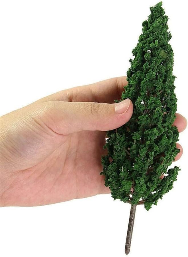 10Pcs Pine Trees 1:25 Model Railway Green Model Tree for O G Scale 1/25 Railroad Layout Scenery/16cm - Image 2