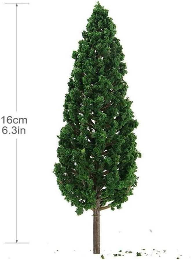 10Pcs Pine Trees 1:25 Model Railway Green Model Tree for O G Scale 1/25 Railroad Layout Scenery/16cm - Image 5