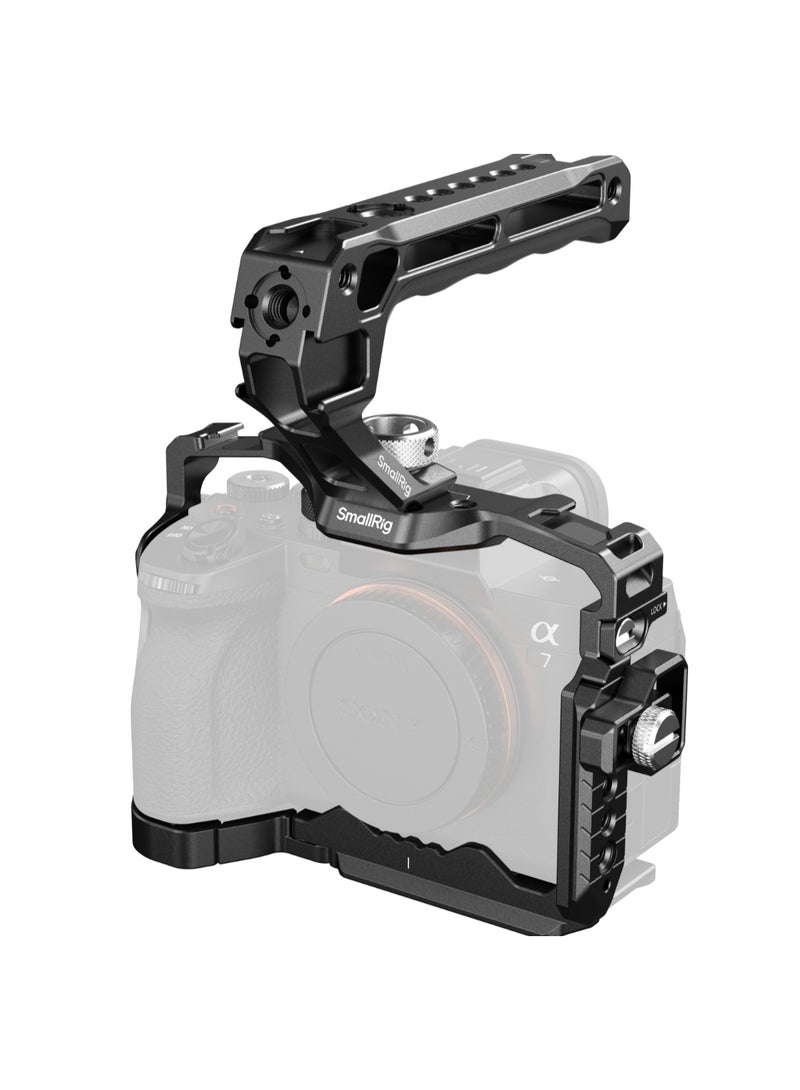 سمول ريج SmallRig 3668B – طقم قفص حماية كاميرا لـ Sony Alpha 7 Series مع مشبك كابل HDMI ومقبض علوي - Image 1