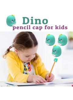 FunBlast FunBlast Pencil Cap for Kids - Pack of 3 Pcs Animal Pencil Cap Set for Kids, Stationary Set for Kids, Silicone Pencil Cap for Kids, Kawaii Pencil Caps Birthday Return Gift (Dino)  - Image 4