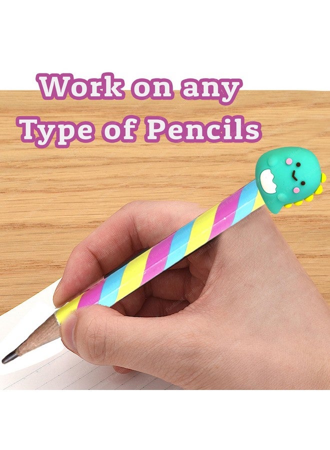 FunBlast FunBlast Pencil Cap for Kids - Pack of 3 Pcs Animal Pencil Cap Set for Kids, Stationary Set for Kids, Silicone Pencil Cap for Kids, Kawaii Pencil Caps Birthday Return Gift (Dino) - Image 5