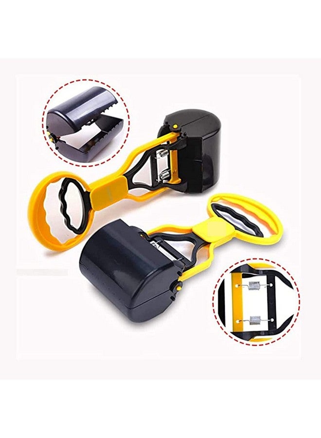 مغرفة فضلات الحيوانات الأليفة غير القابلة للكسر للكلاب والقطط (مغرفة صغيرة) مصنوعة من مادة عالية القوة ونابض متين لالتقاط العشب والحصى بسهولة (قد يختلف اللون) - Image 5