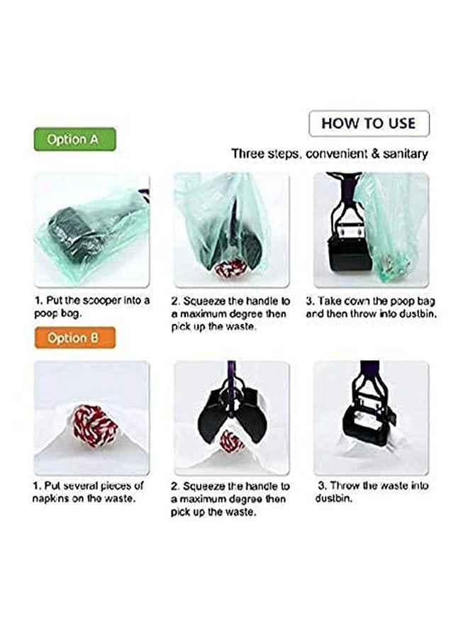 مغرفة فضلات الحيوانات الأليفة غير القابلة للكسر للكلاب والقطط (مغرفة صغيرة) مصنوعة من مادة عالية القوة ونابض متين لالتقاط العشب والحصى بسهولة (قد يختلف اللون) - Image 4