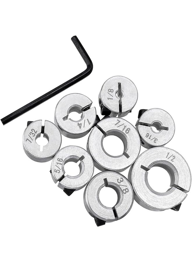 8PCS Depth Stop Drill Bit, 8pcs Superior Split Ring Design Drill Depth Stop Collar Positioner Ring Kits  - Image 1