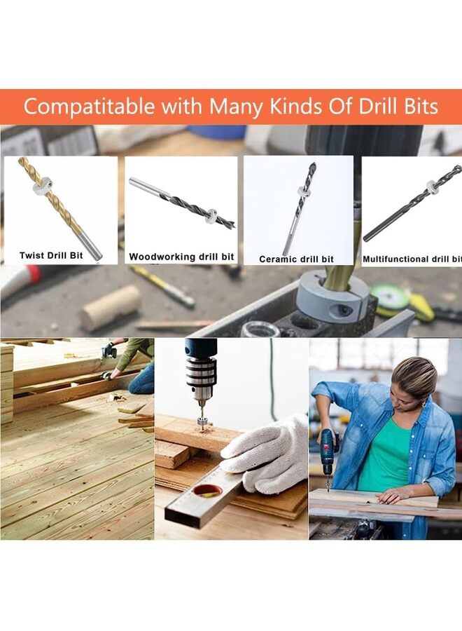 8PCS Depth Stop Drill Bit, 8pcs Superior Split Ring Design Drill Depth Stop Collar Positioner Ring Kits  - Image 5