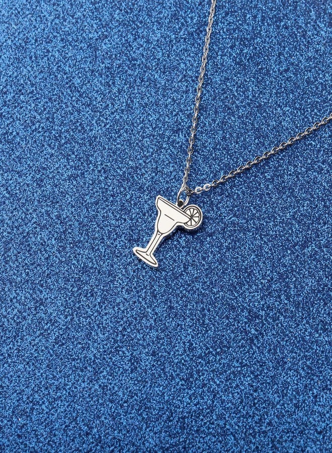 WUSUANED Funny Margarita Cup Necklace Margarita Cocktail Jewelry Drinking Lover Gift Margarita Lover Gift (Margarita Cup Necklace) - Image 3