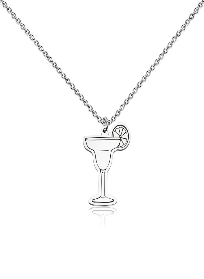 WUSUANED Funny Margarita Cup Necklace Margarita Cocktail Jewelry Drinking Lover Gift Margarita Lover Gift (Margarita Cup Necklace) - Image 1