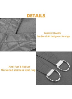 GGEROU Sun Shade Sails, Heavy Duty Outdoor Shade Canopy Cover, UV Block Canopy for Outdoor Patio Garden Backyard (Grey, 3x4M)  - Image 3