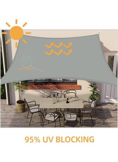 GGEROU Sun Shade Sails, Heavy Duty Outdoor Shade Canopy Cover, UV Block Canopy for Outdoor Patio Garden Backyard (Grey, 3x4M)  - Image 4